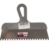 Шпатель из нержавеющей стали с пластиковой ручкой USP 250 мм, зуб 6 мм 06636