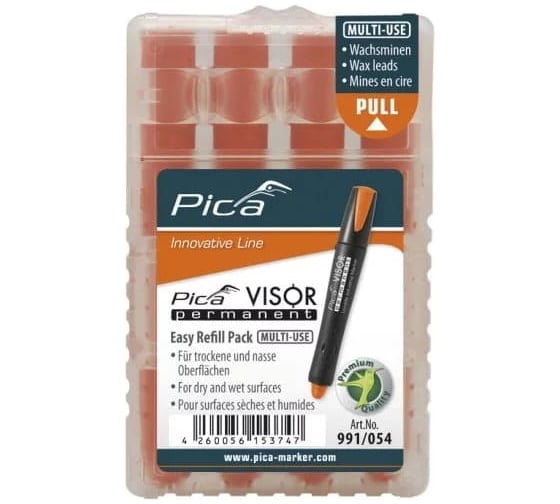 Сменные картриджи PICA VISOR оранжевые, 4 шт. в пенале 991/054