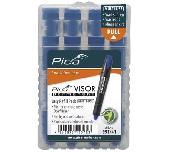 Сменные картриджи PICA VISOR синие, 4 шт. в пенале 991/41