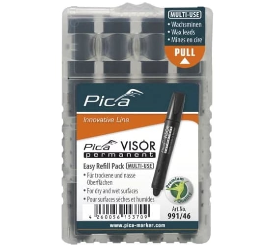 Сменные картриджи PICA VISOR черные, 4 шт. в пенале 991/46