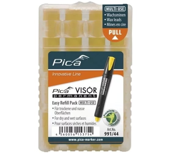Сменные картриджи PICA VISOR желтые, 4 шт. в пенале 991/44 1