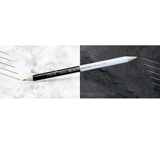 Строительный карандаш PICA MARKER черный/белый, 24 см 546/24