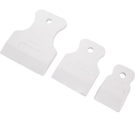 Набор шпателей ZTR 40-60-80 мм, белая резина, 3 шт., стандарт / 1003