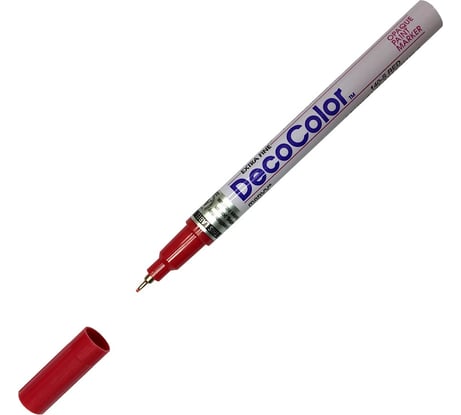 Лаковый маркер MARVY UCHIDA с тонким наконечником 0,8мм красный RED MAR140/2