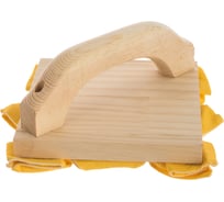 Декоративная терка STMDECOR замшевый лоскут с деревянной ручкой PX005