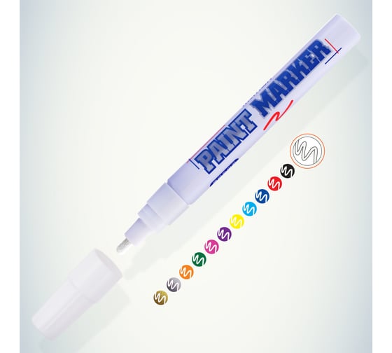 Маркер-краска MunHwa PAINT MARKER, белая, 4мм 302752 Б0048388