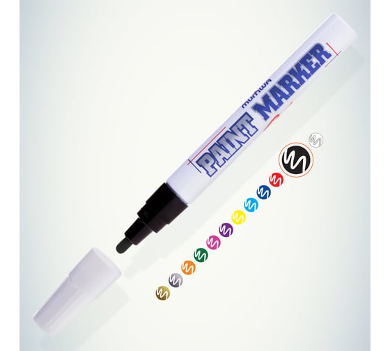 Маркер-краска MunHwa PAINT MARKER, черная, 4мм 302753 Б0048389