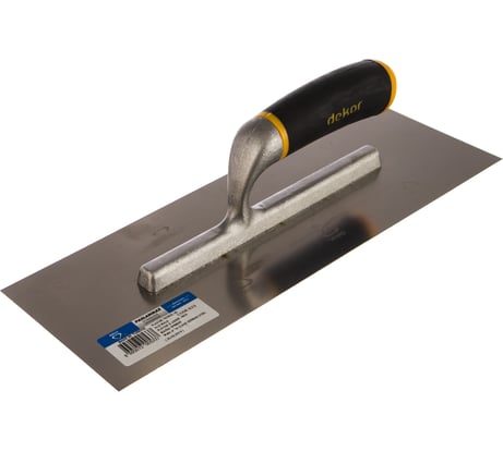 Гладилка DEKOR прямая, нержавеющая сталь 120х350 мм алюминиевая ручка 533