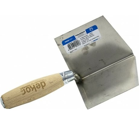 Гладилка для выведения внутренних углов DEKOR нержавеющая сталь, деревянная ручка 101