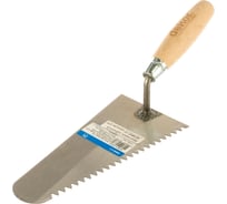 Зубчатый мастерок для газобетона DEKOR 220 мм деревянная ручка 375