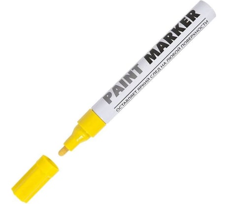 Маркер-краска лаковый INFORMAT PAINT PROFESSIONAL 4 мм, желтый, круглый, 1 шт. KRR04Y