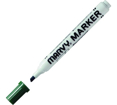 Перманентный маркер со скошенным наконечником MARVY UCHIDA 1-4,5мм зеленый MAR482C/4