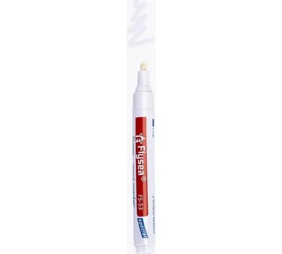 Маркер краска для плиточных швов Flysea Grout Marker (2-4 мм) + 3 запасных наконечника, белый FS-53WHITE