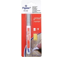 Маркер краска для плиточных швов Flysea Grout Marker (2-4 мм) + 3 запасных наконечника, серый FS-53GREY