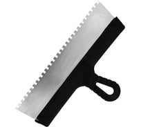 Шпатель Berhau зубчатый 350мм зуб 6x6 нержавеющая сталь пластиковая ручка 102182