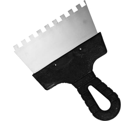 Шпатель Berhau зубчатый 150мм зуб 8x8 нержавеющая сталь пластиковая ручка 102183