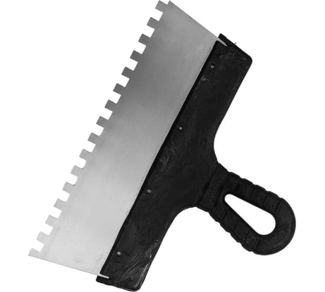 Шпатель Berhau зубчатый 250мм зуб 8x8 нержавеющая сталь пластиковая ручка 102185