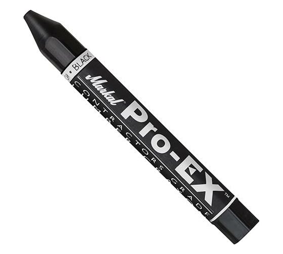 Восковой строительный мелок Markal Pro-EX универсальный, чёрный 80383 1
