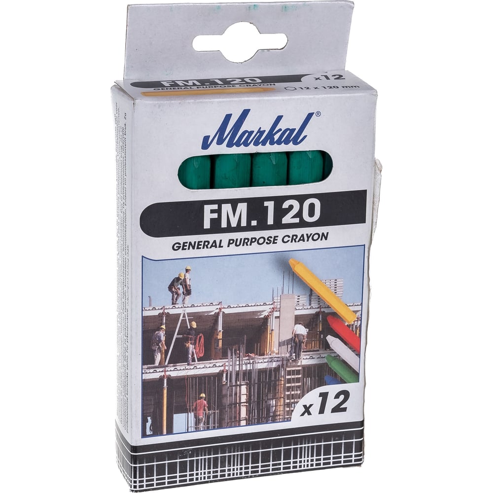 Восковой промышленный мелок Markal FM.120 универсальный, зелёный ...