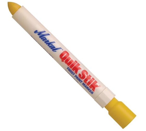 Твёрдый промышленный маркер Markal Quik Stik, жёлтый 61053 1