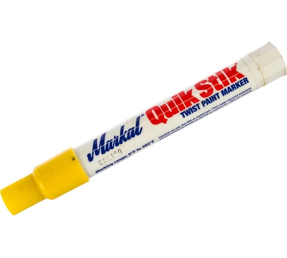 Твёрдый промышленный маркер Markal Quik Stik, жёлтый 61053