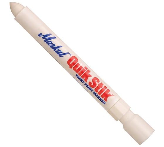 Твёрдый промышленный маркер Markal Quik Stik, белый 61051