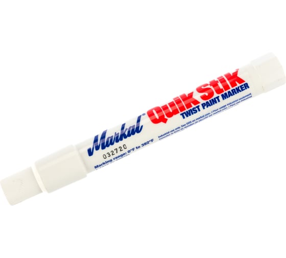Твёрдый промышленный маркер Markal Quik Stik, белый 61051