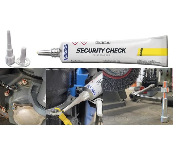 Маркер-краска для пломбирования Markal Security Check, желтый 96669