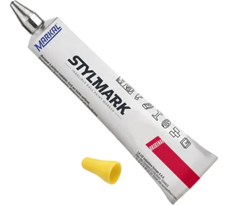 Маркер-краска в металлической тубе Markal Stylmark, 3,0 мм, жёлтый 96653