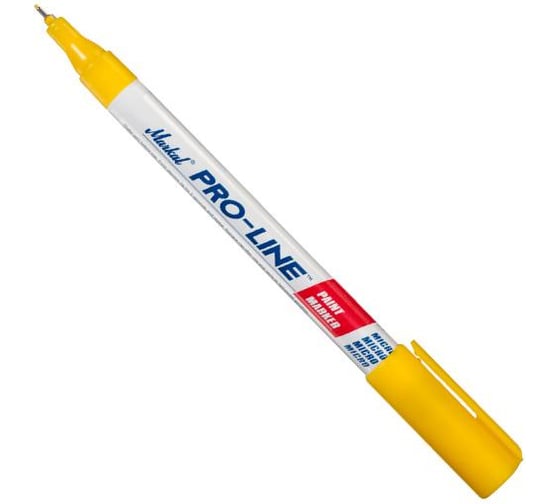 Маркер-краска с тонким наконечником Markal Pro-Line Micro, промышленный, 0,8 мм, жёлтый 96889