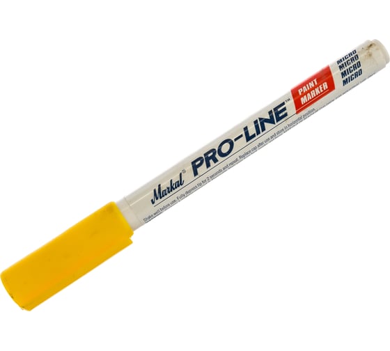 Маркер-краска с тонким наконечником Markal Pro-Line Micro, промышленный, 0,8 мм, жёлтый 96889