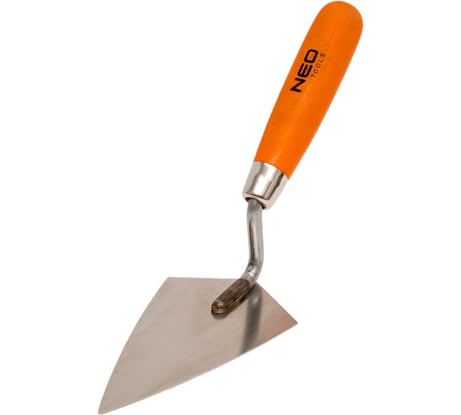 Штукатурная кельма NEO Tools острая 140х80 мм деревянная ручка 50-121