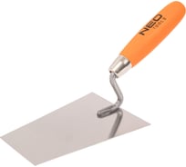Штукатурная трапециевидная кельма NEO Tools 160 мм деревянная ручка 50-142