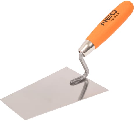 Штукатурная трапециевидная кельма NEO Tools 160 мм деревянная ручка 50-142