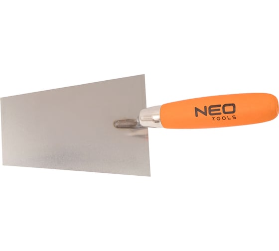 Штукатурная трапециевидная кельма NEO Tools 160 мм деревянная ручка 50-142