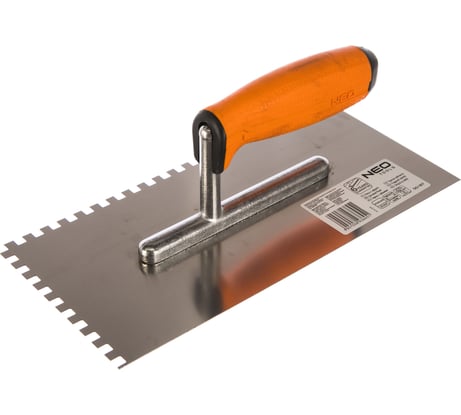 Зубчатая гладилка NEO Tools 270х128 мм зуб 6х6х6 мм двухкомпонентная рукоятка 50-167
