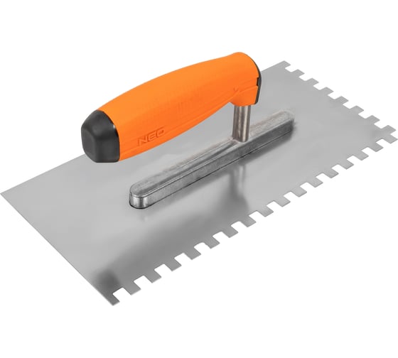 Зубчатая гладилка NEO Tools 270х128 мм зуб 8х8х8 мм двухкомпонентная рукоятка 50-168