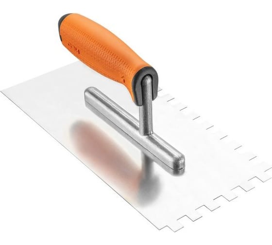 Зубчатая гладилка NEO Tools 270х128 мм зуб 10х10x10 мм двухкомпонентная рукоятка 50-169