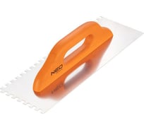 Зубчатая гладилка NEO Tools 380х128 мм зуб 8х8х8 мм деревянная ручка 50-173