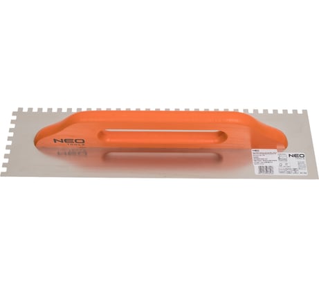 Зубчатая гладилка NEO Tools 480х128 мм зуб 8х8х8 мм деревянная ручка 50-182