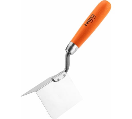 Мастерок для внешних углов NEO Tools штукатурный, нержавеющий, 80 мм, деревянная ручка 50-152