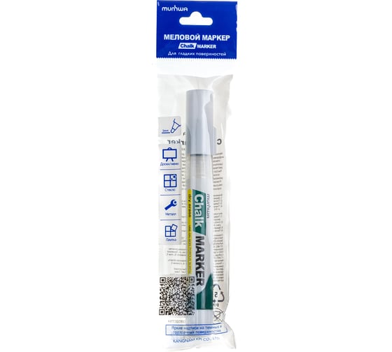 Меловой маркер Munhwa Chalk Marker белый, 3мм CM-05