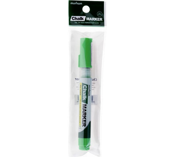 Меловой маркер Munhwa Chalk Marker CM-04 зеленый, 3мм