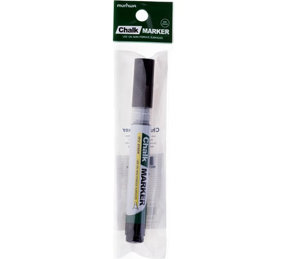 Меловой маркер Munhwa Chalk Marker CM-01 черный, 3мм