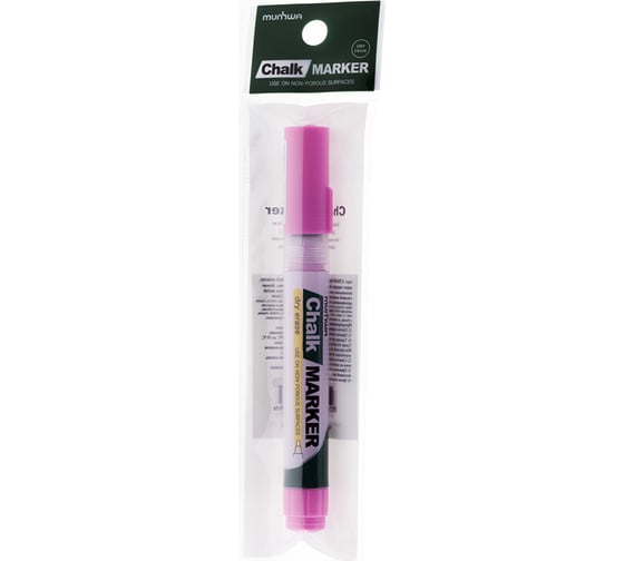 Меловой маркер Munhwa Chalk Marker розовый, 3мм CM-10