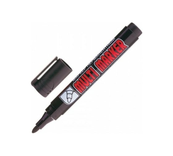 Перманентный маркер Munhwa Crown Multi Marker черный, пулевидный, 3мм CPM-800 16230692