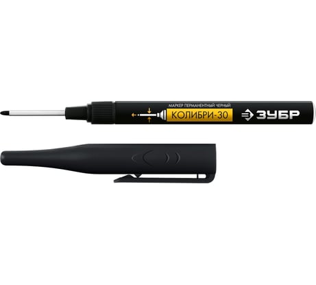 Перманентный маркер ЗУБР Профессионал Колибри-30 1 мм, заостренный, черный 06338-2