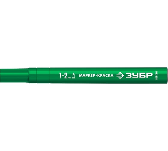 Маркер-краска ЗУБР Профессионал МК-200 1 мм, круглый, зеленый 06326-4