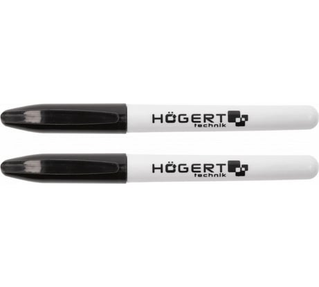 Перманентные маркеры HOEGERT TECHNIK черные, 2 шт. в упаковке HT3B779