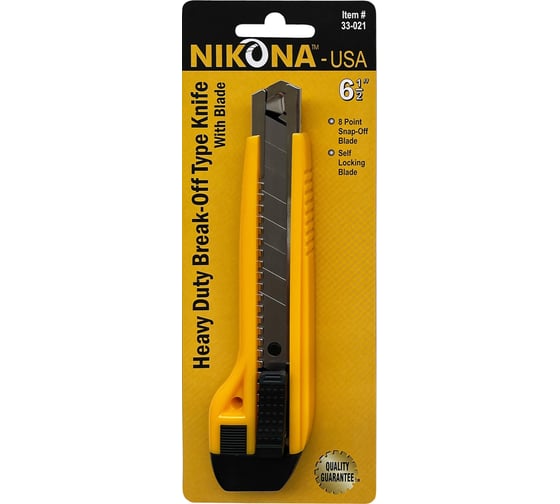 Канцелярский нож NIKONA с выдвижным лезвием, отламывающиеся сегменты 33-021